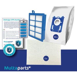 Philips PerformerPro /Performer Expert stofzuiger-APK set | Complete onderhoudsset met stofzuigerzakken (10 x), motorfilter (2 x), HEPA filter, geursticks (5 x), APK-checklist & APK-sticker | Stofzuiger als nieuw | Multaparts® huismerk stofzuiger-APK