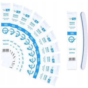 NAIL4U Basis Banaan Vijl 100/180 - 10 Stuks