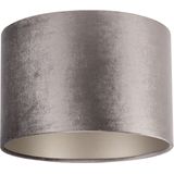 Uniqq Lampenkap velours zilver Ø 40 cm – 30 cm hoog