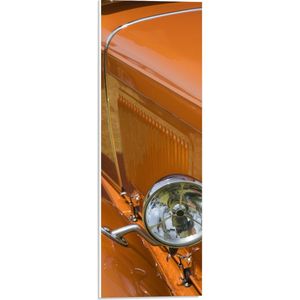 PVC Schuimplaat - Spiegels van Gele Oude Auto - 20x60 cm Foto op PVC Schuimplaat (Met Ophangsysteem)