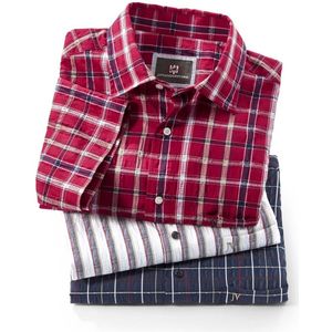 Jan Vanderstorm herren Overhemd Met Korte Mouwen - 49/50 - rood