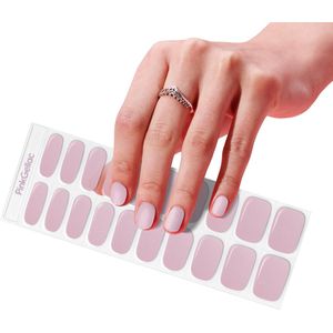 Pink Gellac UV Nagelstickers - Gellak Stickers 0021 Pearly Pink - Nail Art Gel Stickers voor Nagels - 20 stuks in 10 maten