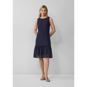 s.Oliver - A-lijn Jurk - Chiffon - Mouwloos - Midilengte