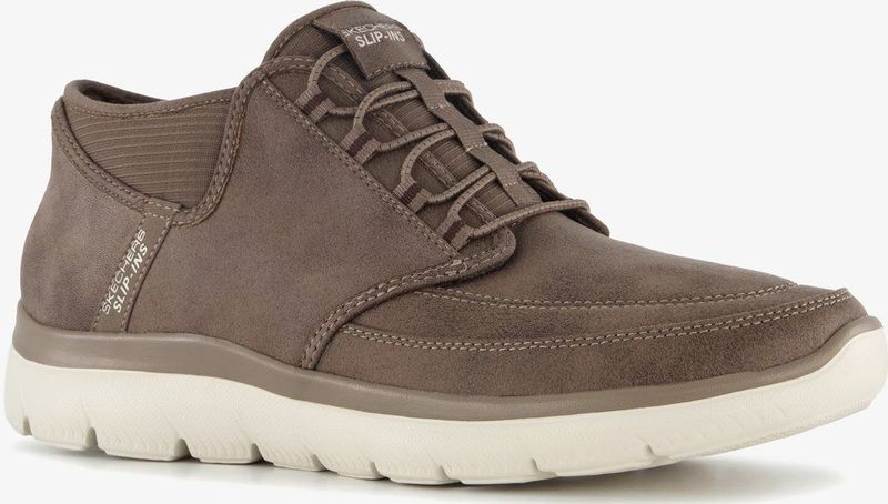 Skechers - Slip-ins: Summits Siegul - Leren Sneakers - Bruin - Extra Comfort - Memory Foam