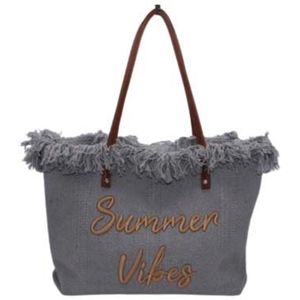 Strandtas Shopper Weekendtas Effen Grijs