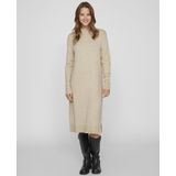 VILA - VIRIL CREW NECK MIDI DRESS - Gebreide Jurk - Lange Mouwen