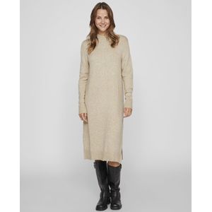 VILA - VIRIL CREW NECK MIDI DRESS - Gebreide Jurk - Lange Mouwen