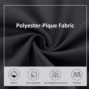 Polo Shirt Heren Zomer Korte Mouw Sneldrogend Ademend Poloshirt met Borstzak voor Outdoor Golf Tennis Casual