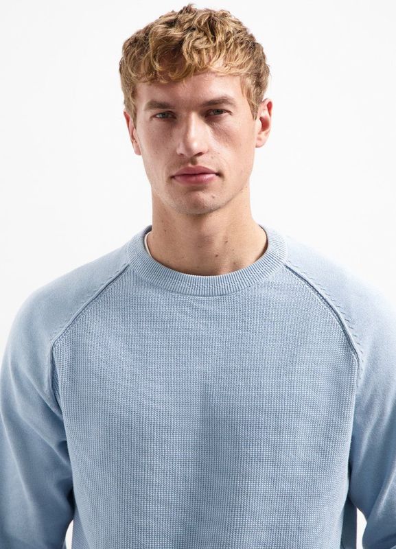 Ronde Hals Trui - Wafelstructuur - Pullovers