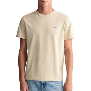 Gant T-shirt Shield Logo Ecru - Maat L - Heren - Casual T-shirts