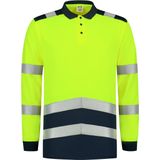 Tricorp Poloshirt High Visibility Bicolor Lange Mouw 203008 - Geel - Maat S