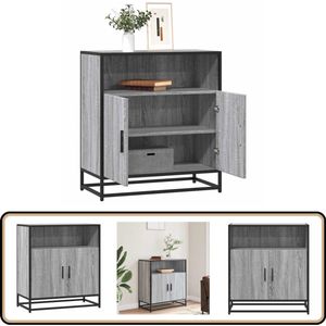 vidaXL Dressoir - Grijs Sonoma Eiken - 68x35x76 cm Dressoir - Tv-meubel - Opbergkast - Salontafel - Industrieel Design