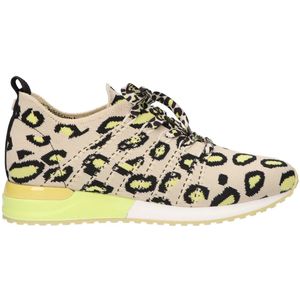 La Strada Sneaker beige/yellow leopard dames - maat 36