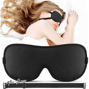 Mrs. Jones Anti-slip slaapmasker dual-mode oogmasker voor vrouwen en heren verbeterde 2.0 versie perfecte lichtblokkering met 2 riemen zonder te verschuiven - comfortabel - verstelbaar - premium kwaliteit .