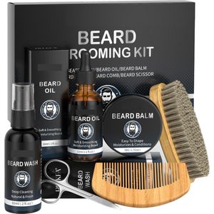 Nivard Baardgroei Kit - Dermaroller - Baardverzorging Set - Dermaroller Haargroei - Baardgroei - Baardgroei Olie - 6 In 1
