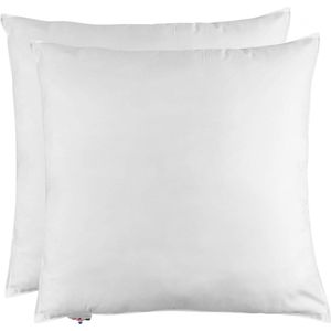 Homescapes - Hoofdkussen 80x80 cm - 100% eendenveren - 2 stuks