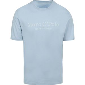 Marc O'Polo - T-Shirt Logo Lichtblauw - Heren - Maat L - Regular-fit