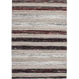 Wollen Vloerkleed - Duarte - Zwart/Wit - 120x170 cm - Handgeweven Jacquard-Kilim