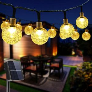 Tentverlichting Lichtsnoer Zonne-energie Buiten 75m 50 leds 8 Modi IP65 Waterdicht Weerbestendig Tuin Balkon Terras Binnenplaats Feest