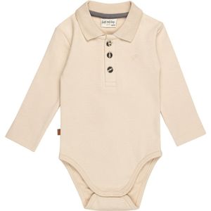 Frogs and Dogs - Polo Romper 1x1 Rib Baby | Rookgrijs - Katoen - Maat 50/56