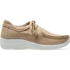 Wolky Lage veterschoenen Seamy Shoe beige nubuck
