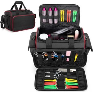 White-Label® Kapperskoffer - Kapperstas - Visagie - Cosmetica Organizer - Zwart