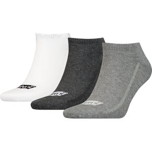 Levi's Batwing Sneakersokken Gerecycled Katoen Unisex 6-Pack - Grijs - Maat 35-38