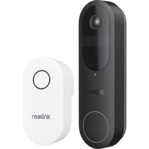 Reolink 2K 4MP Batterij Videodeurbel, 2-Band Wi-Fi,180 graden uitzicht, Persoons/verpakking detectie, Tweewegaudio, met 1:1 Hoofd-aan-teen zicht, Zwart, Inclusief bel