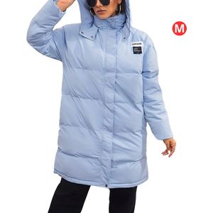 Winterjas - Parka Winterjas - Winter - Volwassen - Lange Jas Dames - Herfst - Lichtblauw - Maat S