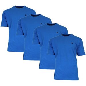 4-Pack Donnay - T-shirt (Vince) - Sportshirt - Heren - Active blue (107) - maat S