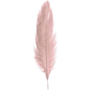 Chaks Struisvogelveer/sierveer - oud roze - 55-60 cm - decoratie/hobbymateriaal