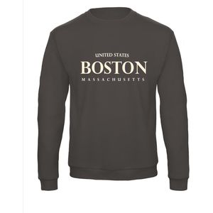 Sweatshirt 2-205 Boston Massachusetts - Dgrijs, S