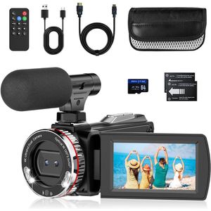 MKSS® Vlog Camera voor Beginners - Videocamera voor Kinderen en Volwassenen - Handycam - 4K Kwaliteit