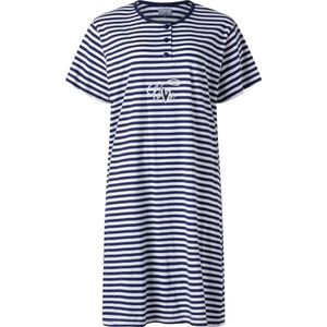 Cocodream dames nachthemd korte mouw | MAAT XL | Love streep | marine