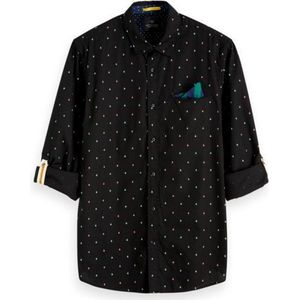 Scotch & Soda Overhemd Regular Fit Print Zwart (152183 - 0221)