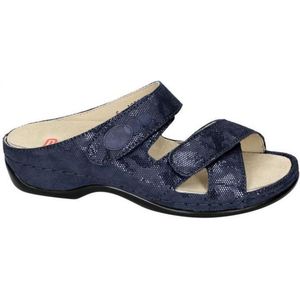 Berkemann -Dames -  blauw donker - slippers & muiltjes - maat 41½
