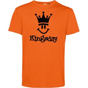 T-shirt Kingsday Smiley | Koningsdag kleding | Oranje Shirt | Oranje | maat XS