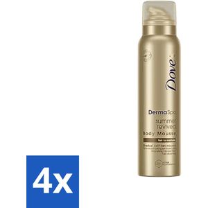 Dove DermaSpa - Zelfbruiner - Tanning Mousse - Medium-Dark - 150 ml - Voordeelverpakking - 4 stuks