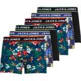 Jack & Jones - JACFLOWER - Boxershorts - Zwart / Donkerblauw - 6 Pack - Trunks