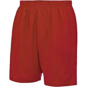 Just Cool Unisex korte broek 'Cool Short' met elastiek Fire Red - M