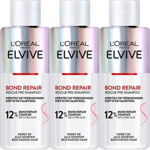L'Oréal Paris - Elvive- Bond Repair Pre-Shampoo - Beschadigd Haar - 3x 200ml