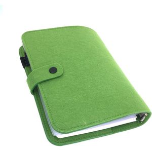 6-Holes Felt Cover Round Ring View Binder File Folder for Loose Leaf Sheet Protectors/Binder Cover Protector - Deep Olive Green A5 Combo Washing Machine