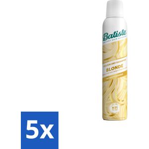 5 x Batiste - Hint of Colour Light Blond - Droogshampoo - Verfrist en Verlevendigt Lichtblond Haar - 200ml - Droogshampoo - Lichtblond Haar - Kleurcorrectie - Uitgroei Camoufleren - Fris Haar
