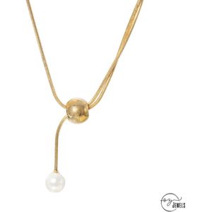 OZ Jewels – Parelketting – 18K Verguld – Elegant – Vrouwen – Verstelbare