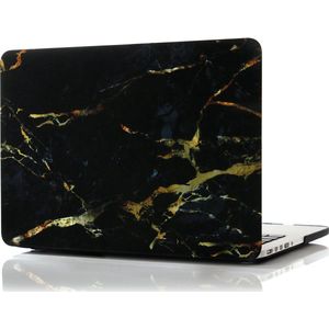 Mobigear Laptophoes geschikt voor Apple MacBook Pro 15 Inch (2012-2015) Hoes Hardshell Laptopcover MacBook Case | Mobigear Marble - Zwart / Bruin - Model A1398