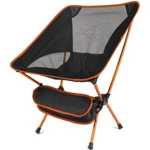 RAMBUX® - Strandstoel - Campingstoel - Oranje - Strand & Camping - Kampeerstoel Compact Opvouwbaar & Lichtgewicht - Vouwstoel met Opbergtas