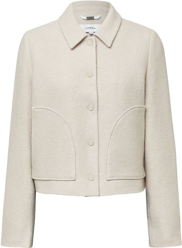 Regular fit blazer van een mix van viscose en wol