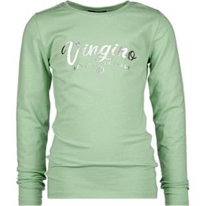 Vingino Longsleeve Logo Meisjes Katoen Mintgroen Mt 116