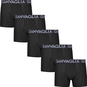 Gianvaglia 023 Heren Boxershorts 5-pack – Effen – Blauw/Zwart/Grijs maat M