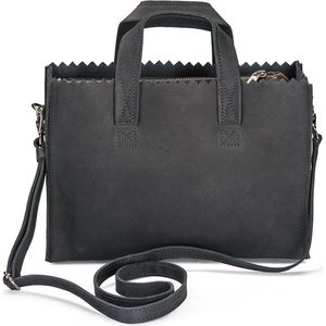 MYOMY Crossbodytas Hunter Leer - zwart